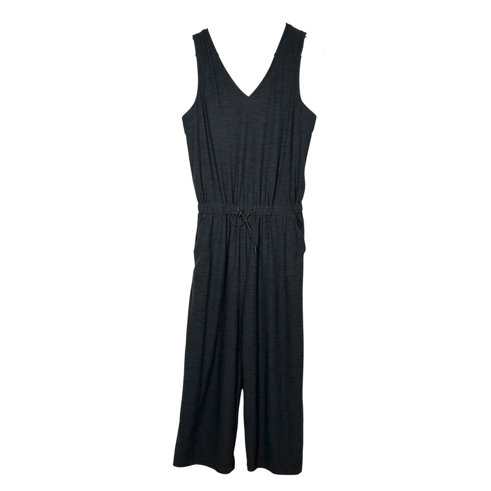 Old Navy Active Breathe On Jumpsuit Dark Blue Heathered Wide Leg Cropped Medium
